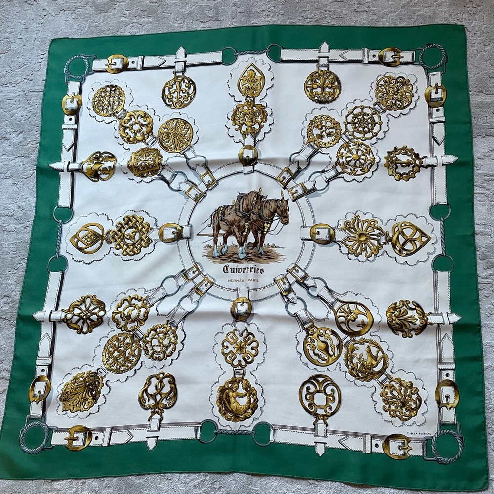 Hermes silk scarf
